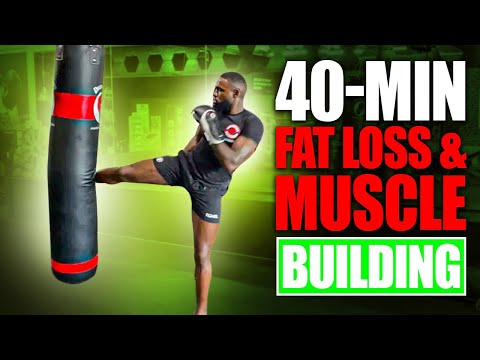 Intense 40-Minute Heavy Bag Kickboxing Workout: Boost Conditioning, Strength, Muscle & Fat Loss