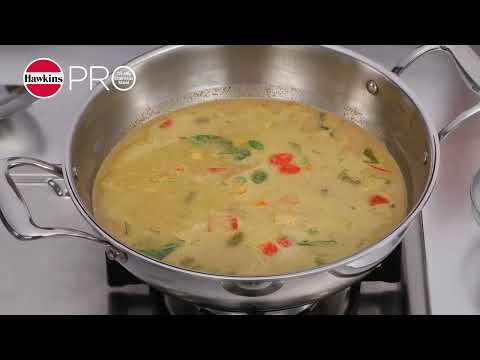 Induction Compatible SS Tri-ply PRO Deep-Fry Pan 3.5 Litre with Stainless Steel Lid (PSK35S)