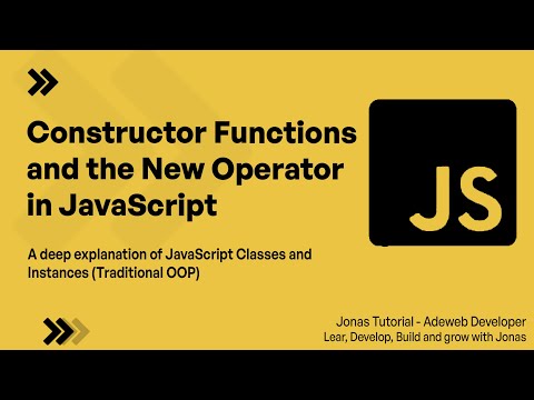 Constructor Function And The New Operator In Javascript Jonas Guide