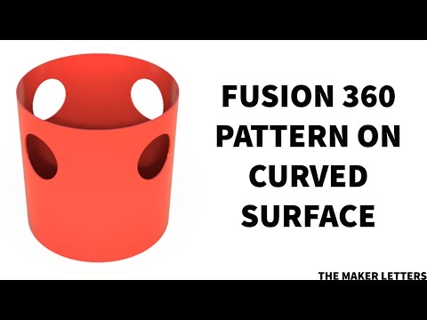 Fusion 360 pattern on curved surface how to | Fusion 360 for beginners
