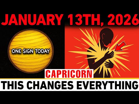 Capricorn, January 13, 2026 ⚠️ One Quiet Sign Changes Your Destiny Today