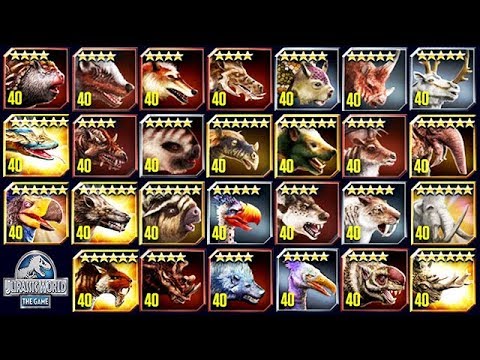 ALL MAX LEVEL 40 CENOZOICS (JURASSIC WORLD)