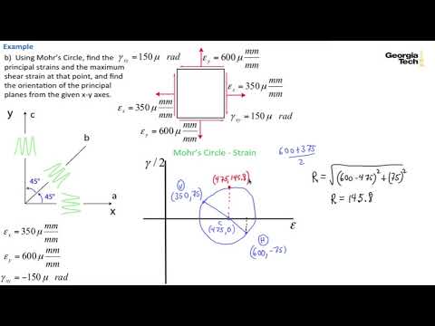Module 37: Find Principal Strains, Maximum Shear Strain, and Principal - Mechanics of Materials I: