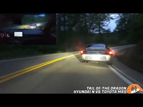 Hyundai Veloster N vs Toyota MRS Touge Battle - Tail Of The Dragon