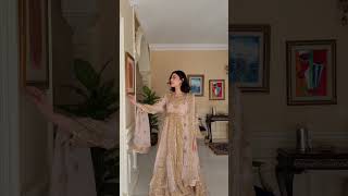 Gold Embellished Chiffon Peshwas - Video 3
