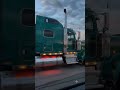 Massive Green Semi Truck Takes Over the Highway at Sunset! 🚛🔥 | USA Trucking