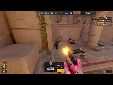electroNic CRAZY T-Side PISTOL ROUND on Anubis | Cloud9 vs. SAW - PGL CS2 Major Copenhagen 2024