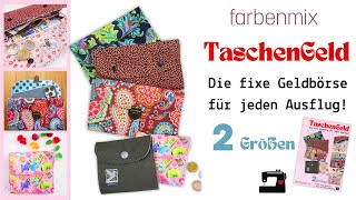 TaschenGeld - Geldbörse in zwei Größen nähen, Schritt für Schritt, Tutorial, Nähanleitung farbenmix