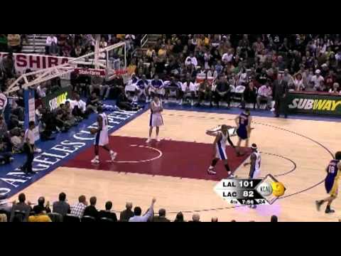 02 23 2008   Lakers vs  Clippers   Farmar Driving Dunk 60 FPS