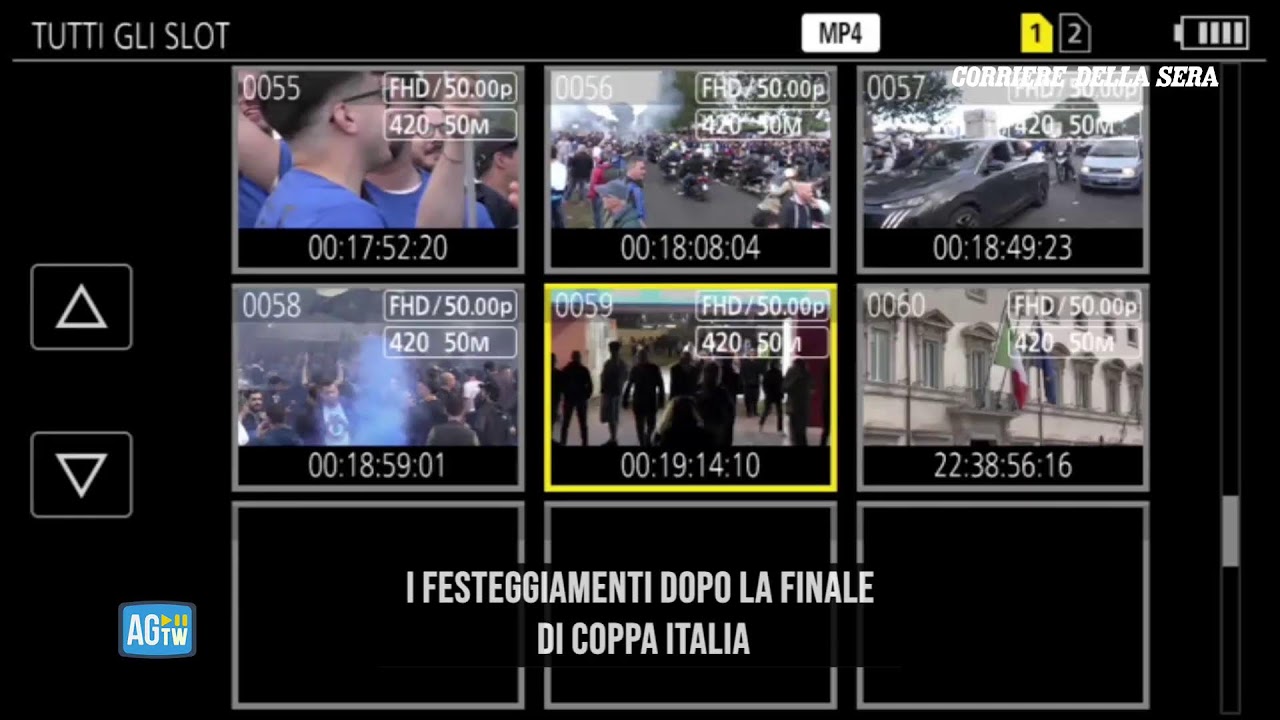 Festeggiamenti per la Coppa Italia