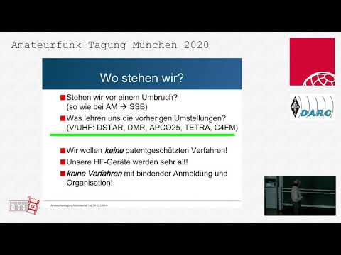 AFU Tag München 2020 - DK5HH: schmalbandige digitale Sprache auf Kurzwelle - wie funktioniert das?