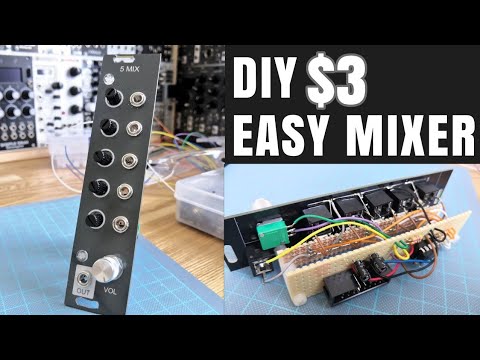 [ $3 ] DIY modular synth 5ch mixer for beginner | simple and easy