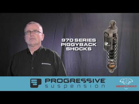 BIKER'S CHOICE Progressive Suspension: 970 Series Piggyback Shocks
