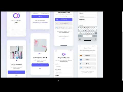 TKNO - NFT Marketplace Mobile App Figma Templaete token NFT