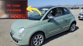 Fiat 500 “Hill Holder Unavailable” warning (with ESP)
