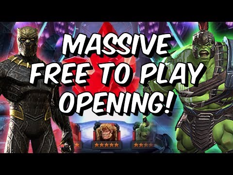 Massive Free To Play Crystal Opening! - Featured 5 Star Crystal & More - Marvel Contest Of Champions