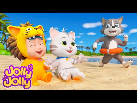 Go To The Beach -  Three Little Kittens + More | Jolly Jolly - Kids Songs