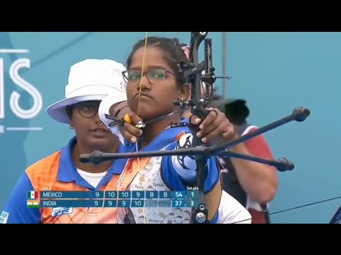 Indian women’s recurve archery team of Deepika Kumari, Komolika Bari and Ankita Bhakat win the Gold