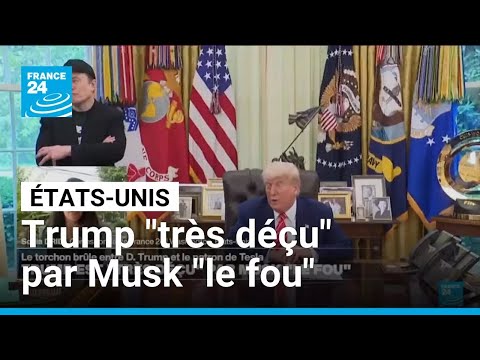 Clash Trump-Musk : le président américain se dit "très déçu" par Musk "le fou" • FRANCE 24