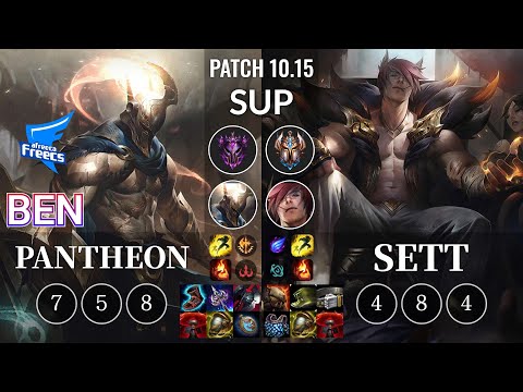 AF Ben Pantheon vs Sett Sup - KR Patch 10.15