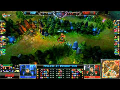 Ninjas in Pyjamas vs Kiedyś Miałem Team Game 3 | 2014 EU LCS Spring Promotion Season 4 | NIP vs KMT