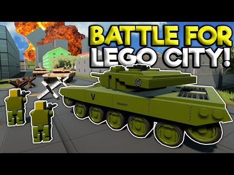 LEGO ARMY FORCES INVADE LEGO CITY! - Brick Rigs Roleplay Gameplay - Lego Military