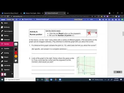Distance Time Graph Gizmo Answer Key