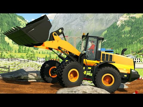 COLORED JCB WHEEL LOADER DEATH RUN | Farming Simulator 22