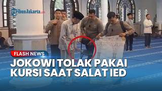 Momen Jokowi Salat Ied di Masjid Al-Bina GBK, Tolak Gunakan Kursi dan Disapa Jemaah
