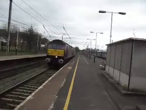 WCRC 47787 and 47786 passing Leyland 21st March 2010