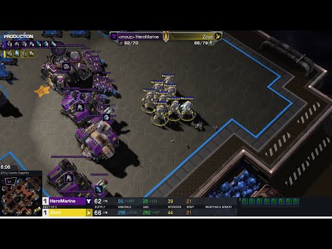 Starcraft II TSL 9 2022 Sep2 HeroMarine(T) v Zoun(P) Game 2 MAPS- [ESL] Cosmic Sapphire