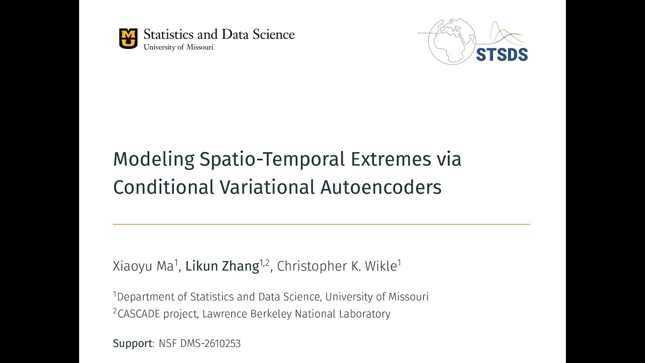 Recording: Modeling Spatio-temporal Extremes via Conditional Variational Autoencoders