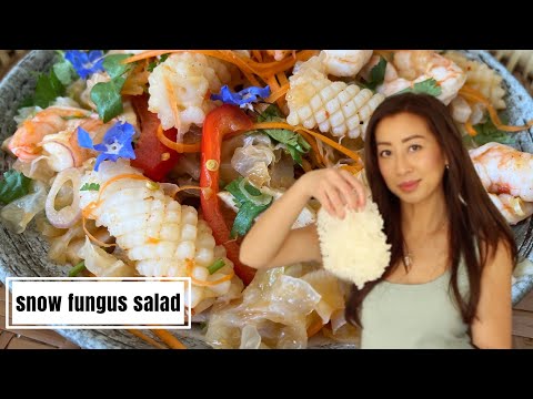 How to make SNOW FUNGUS SALAD | Yum Talay | House of X Tia