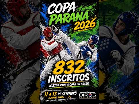 🥋 Copa Paraná 2026: 832 inscritos e seletiva para a Copa do Brasil | DIROS Notícias #dirostaekwondo