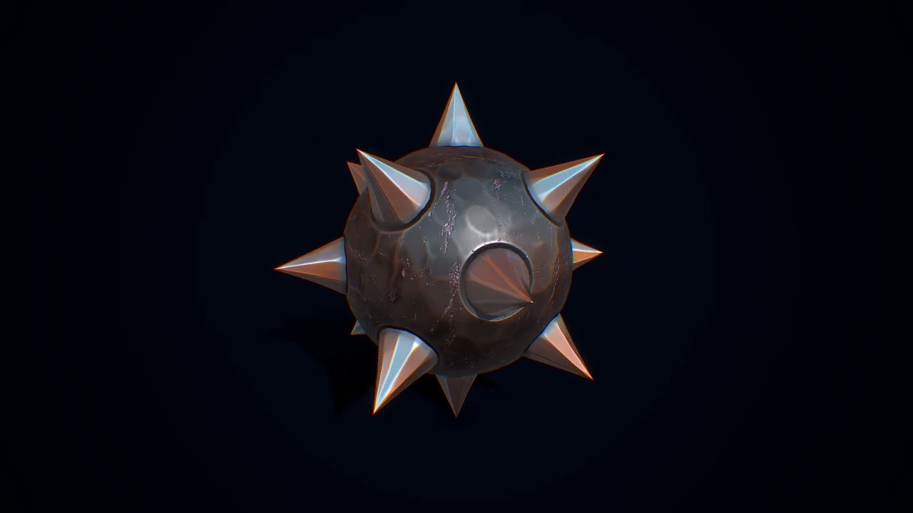 Stylized Spike Ball 3D Model