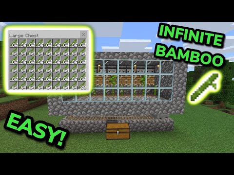 EASY 1.20 AUTOMATIC BAMBOO FARM TUTORIAL in Minecraft Bedrock (MCPE/Xbox/PS4/Nintendo Switch/PC)