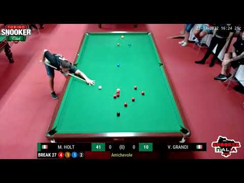 Michael Holt 100 break @ Torino Snooker Club