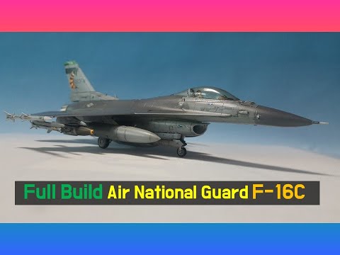 Full Building Air National Guard F-16C (Academy 1/72) Aero Model