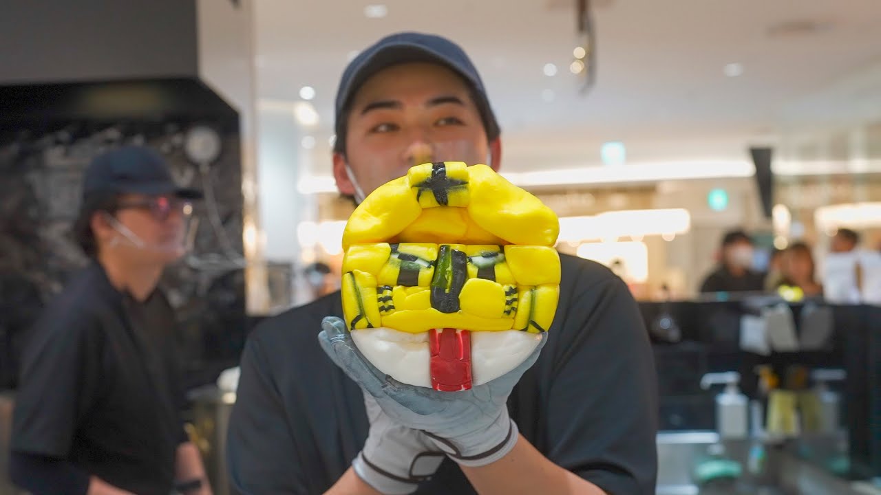 切ると可愛いトラが出現！パパブブレの飴作り職人技！Handmade Candy！　Japanese Street Food