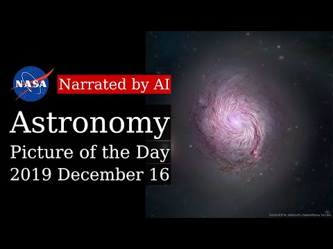 APOD: 2019-12-16 - The Magnetic Fields of Spiral Galaxy M77 (Narrated by Emma)