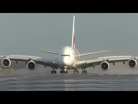 60 MINUTES PURE AVIATION - AIRBUS A380 ONLY - A380 Go Around, Landing, Departure ... (4K)