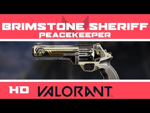 Brimstone Sheriff VALORANT Skin (Peacekeeper) + Buddy | Agent Skins HD Showcase