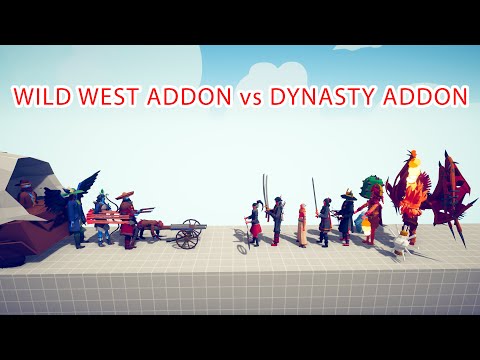 WILD WEST ADDON Team vs DYNASTY ADDON Team - Totally Accurate Battle Simulator TABS