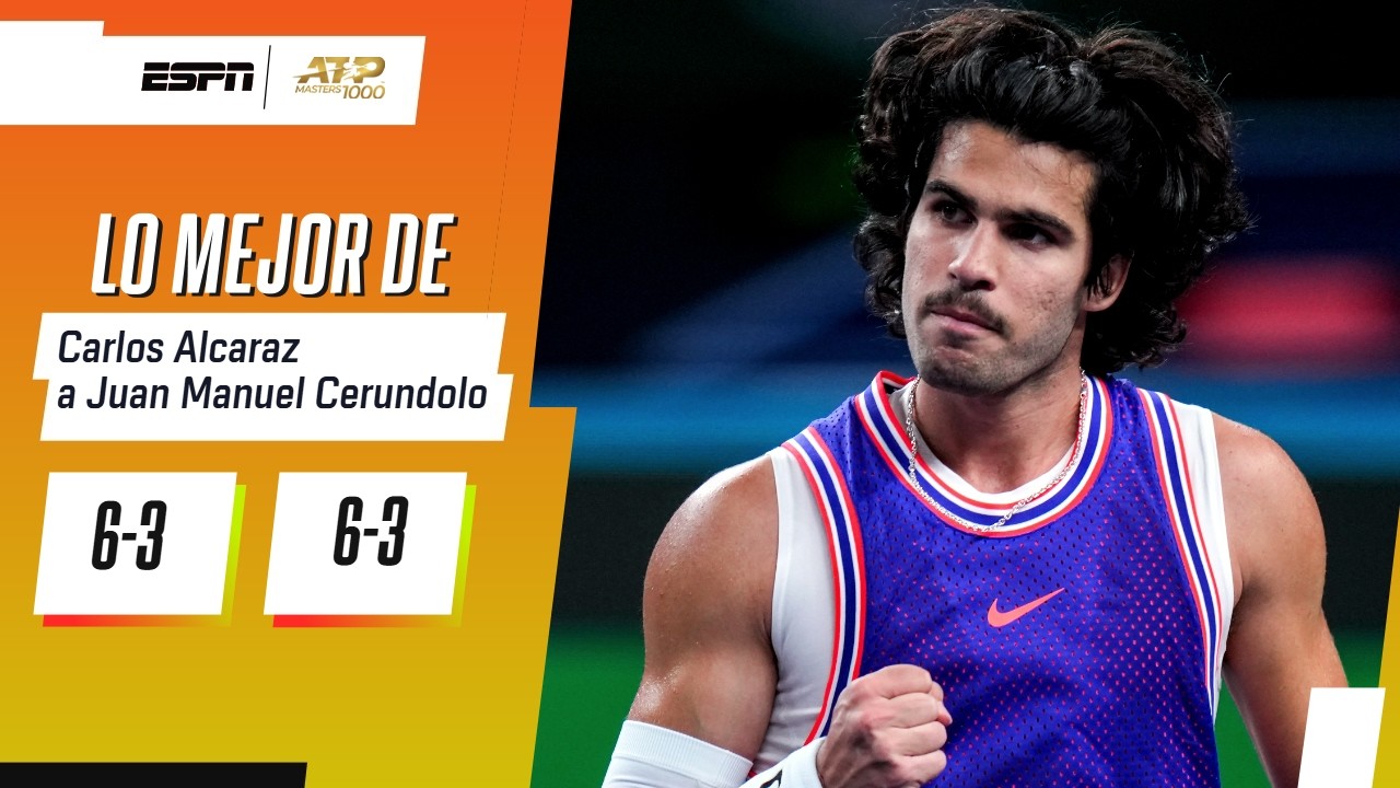 CÓMODA VICTORIA DE ALCARAZ CONTRA EL ARGENTINO JUAN MANUEL CERÚNDOLO EN ATP DE SHANGHAI | RESUMEN