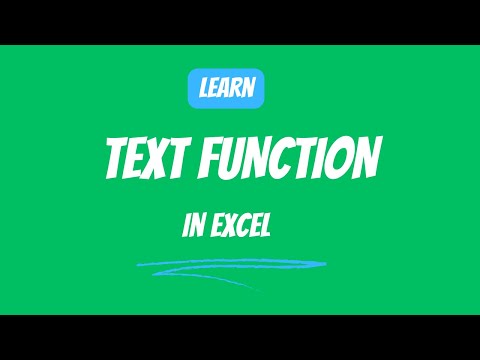 16.11 TEXT function in Excel