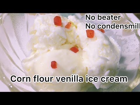 Corn flour vanilla ice cream | no condensed milk |no beater |prathima YouTuber...