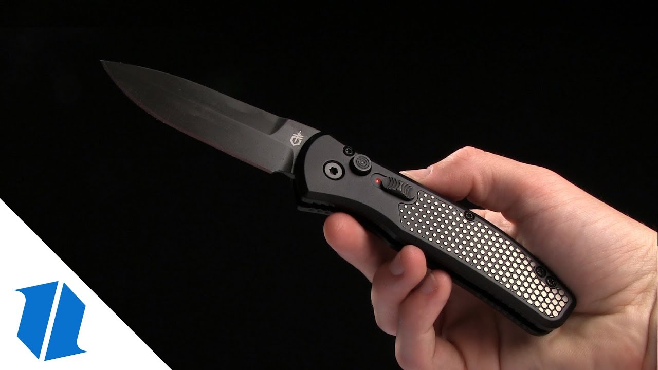 Gerber Empower Automatic Knife Blue/Black Armor Grip (3.25" Black) 30-001319