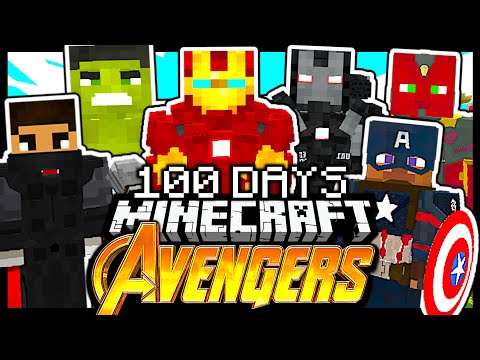 We Survived 100 Days In Minecraft as the AVENGERS!