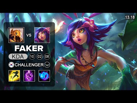Faker Neeko vs Azir Mid - KR Challenger - Patch 13.18 Season 13