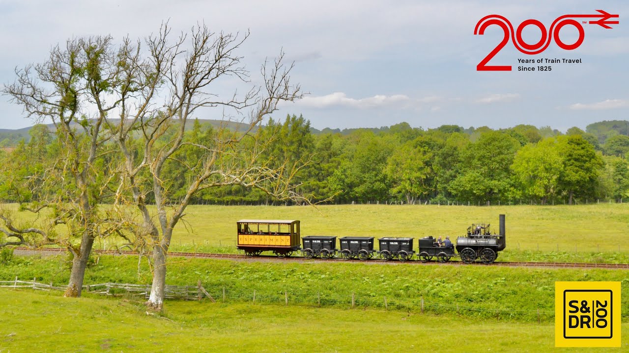 S&DR 200 Locomotion No.1 steam engine on the Weardale Railway - #railway200